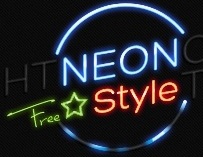 Neon гэрэлэн текст эффект (PSD+Font)
